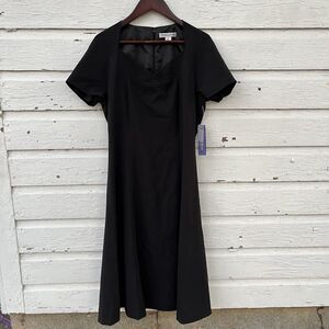 PENDLETON NWT Vintage Queen Anne Neck Sheath Dress, Black- Size 4